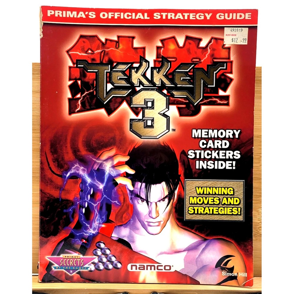 Tekken 3 Prima's Official Strategy Guide w Stickers Namco PLAYSTATION PS1‎